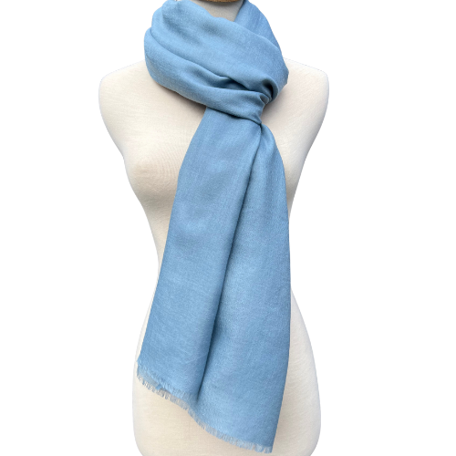 Fine Wool Stole (cornflower blue)