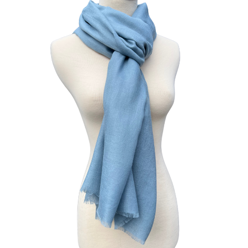 Fine Wool Stole (cornflower blue)