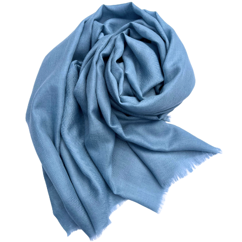 Fine Wool Stole (cornflower blue)