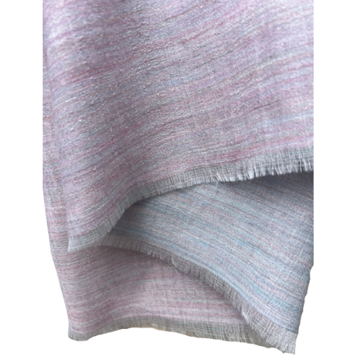 Linen-Wool Stole (pastel pink and blue)