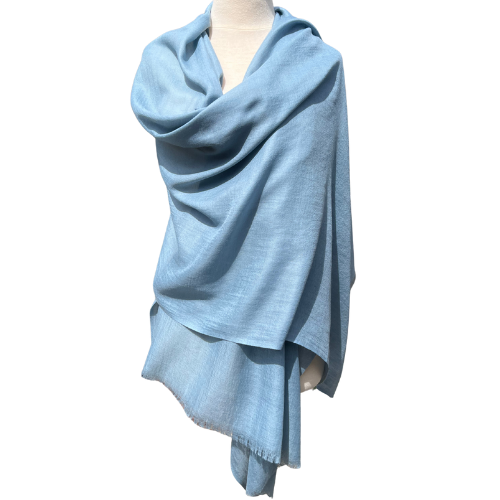 Fine Wool Stole (cornflower blue)
