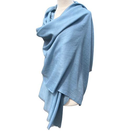 Fine Wool Stole (cornflower blue)